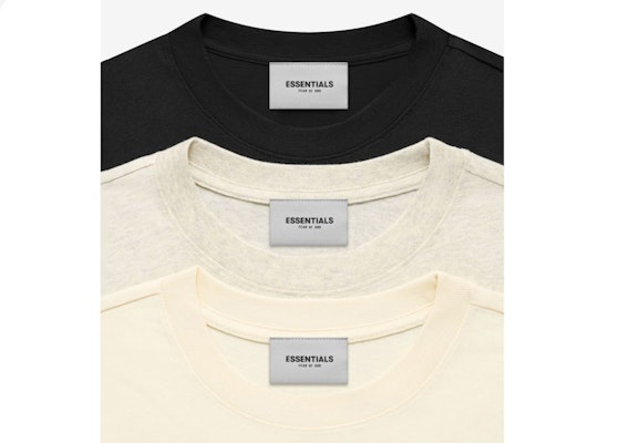 Fear of God ESSENTIALS T-Shirts (3-Pack) Black/Heather/Cream Order Fear of God ESSENTIALS T-Shirts (3-Pack) Black/Heather/Cream