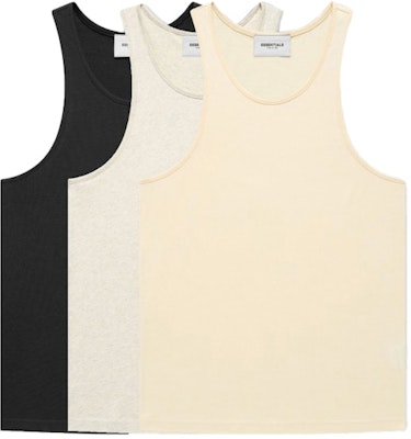 Fear of God ESSENTIALS Tank (3-Pack) Hitam/Abu-Abu/Cream Buy Fear of God ESSENTIALS Tank (3-Pack) Hitam/Abu-Abu/Cream
