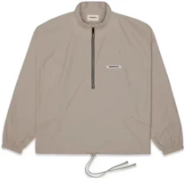 Fear of God Essentials Taupe Track Jacket Half-Zip Windproof Unisex Cloak. 202250500043 Fear of God Essentials Taupe Track Jacket Half-Zip Windproof Unisex Cloak. 202250500043