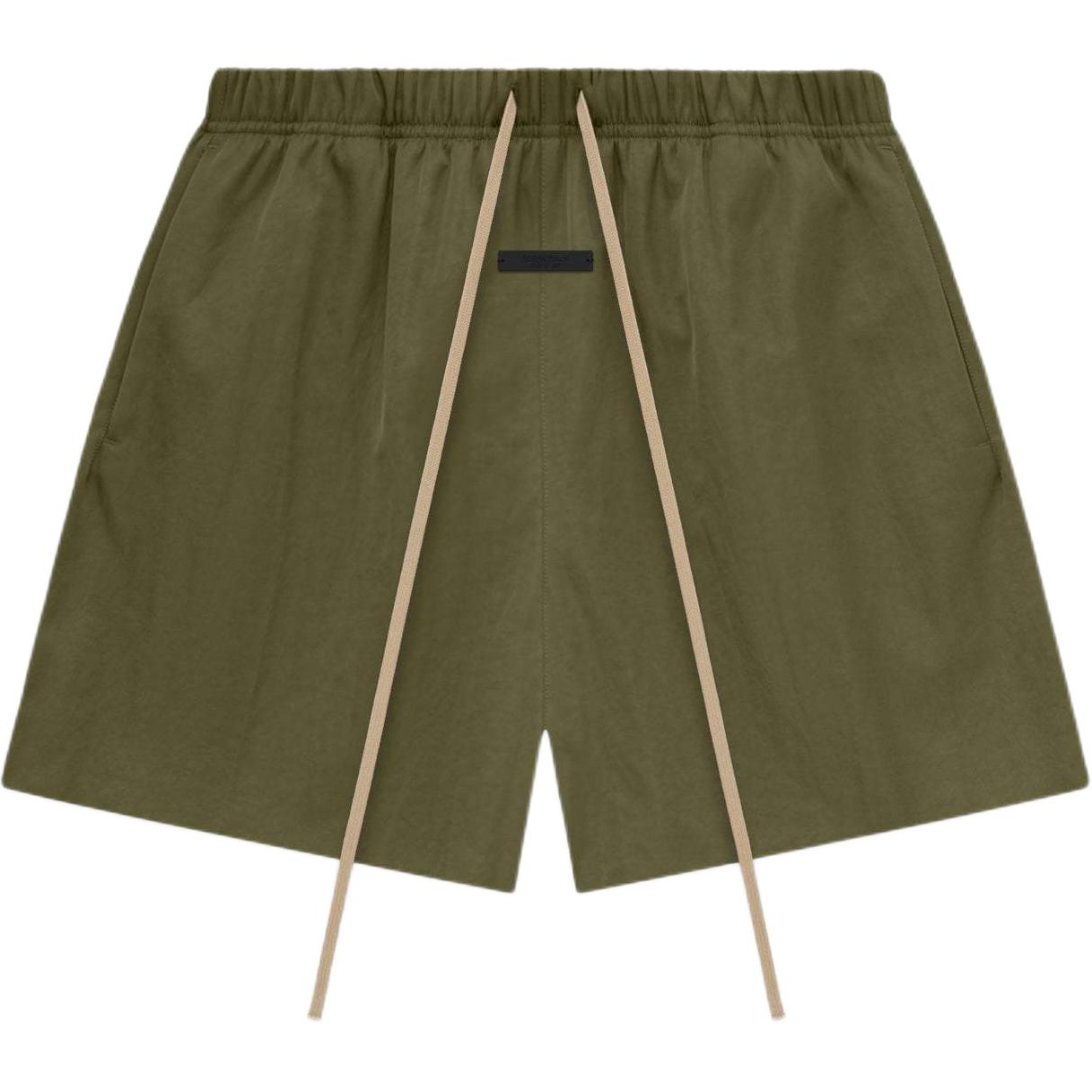 Fear of God Essentials Textured Nylon Soccer Shorts Military Green Casual. 160BT244445F
