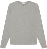 Fear of God ESSENTIALS Thermal Henley Long Sleeve Dark Heather Oatmeal Fear of God ESSENTIALS Thermal Henley Long Sleeve Dark Heather Oatmeal