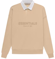 Fear of God Essentials Waffle Henley Rugby Sand Fear of God Essentials Waffle Henley Rugby Sand
