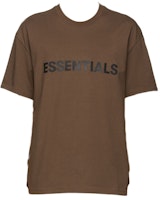 Fear of God ESSENTIALS x SSENSE Boxy T-Shirt Applique Logo Rain Drum Fear of God ESSENTIALS x SSENSE Boxy T-Shirt Applique Logo Rain Drum