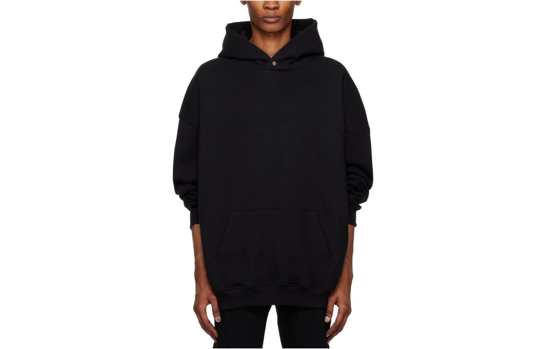 FOG Eternal Cotton Fleece Hoodie Black SS23 Pullover Hooded Sweatshirt FOG-SS23-740