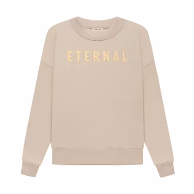 FOG ETERNAL Fleece Crewneck Taupe Unisex Sweatshirt Gray-Brown FOG-SS23-712