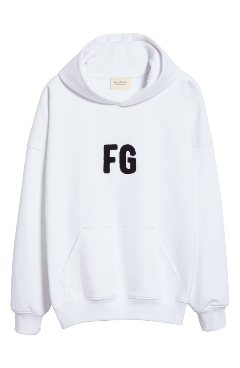 Fear of God Everyday 'Fg' Logo Pullover Hoodie White/Black