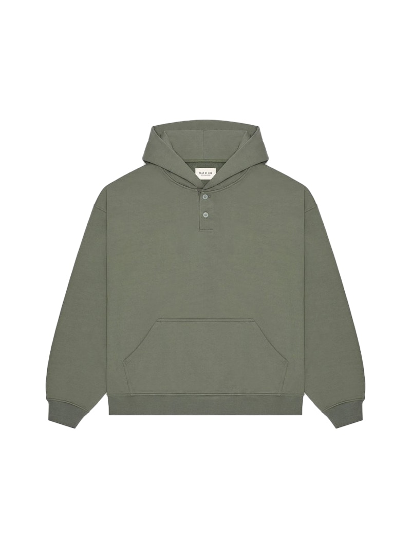 Fear of God Everyday Henley Hoodie Army Green
