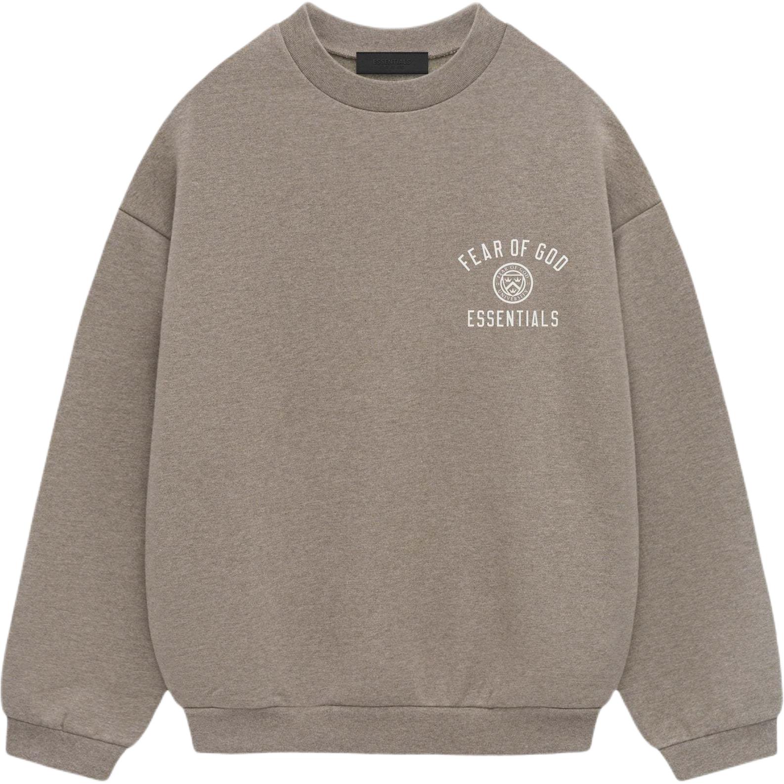 FOG FALL24 Fleece Crewneck Heavyweight Sweatshirt Heather Gray 192HO246261F