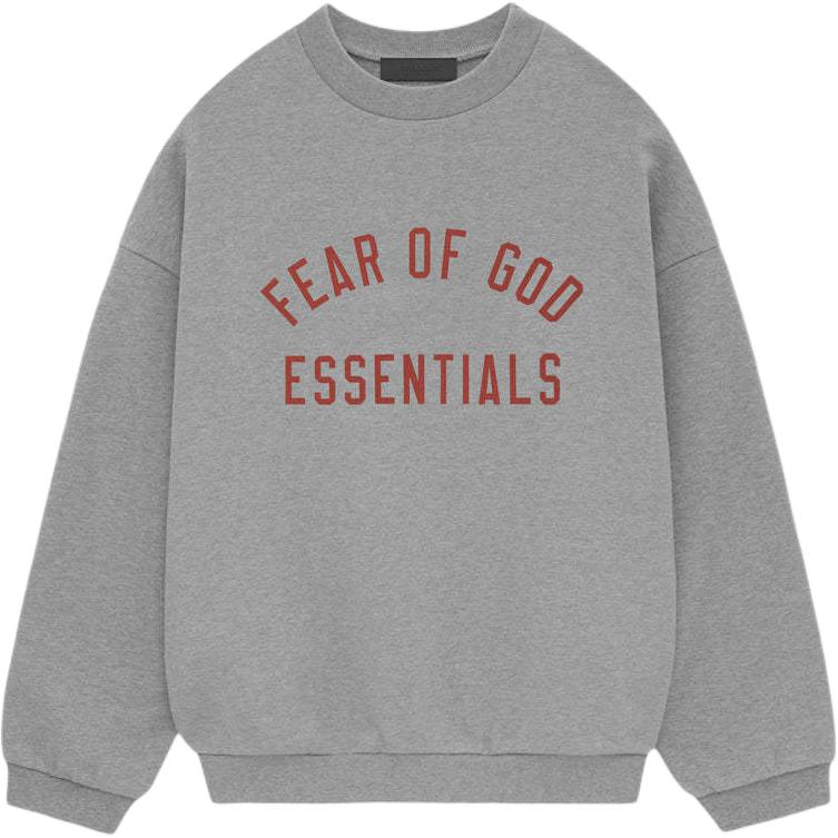 Fear of God Fall24 Fleece Crewneck Letter Logo Heavyweight Sweatshirt Oatmeal Gray 192BT246269F