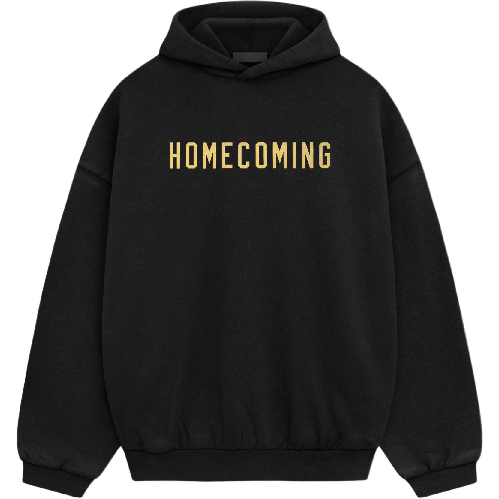 FOG FALL24 Heavy Fleece Hoodie Black Obsidian Mens Pullover Sweatshirt 192BT244810F