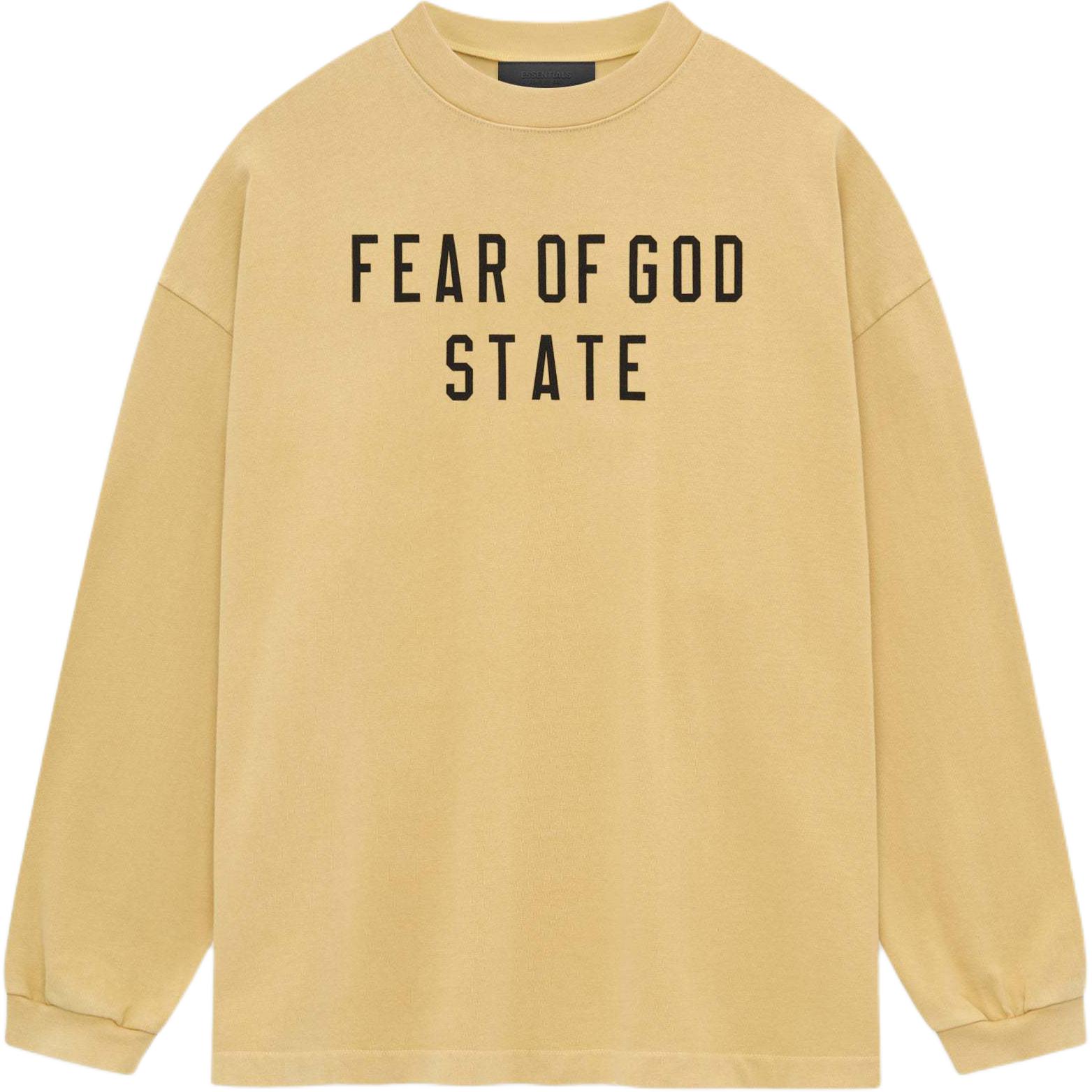 FOG FALL24 HOME Heavy Longsleeve Pullover Crewneck Sweatshirt Amber Gold 125BT242013F