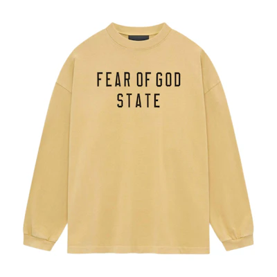 FOG FALL24 HOME Heavy Longsleeve Pullover Crewneck Sweatshirt Amber Gold 125BT242013F