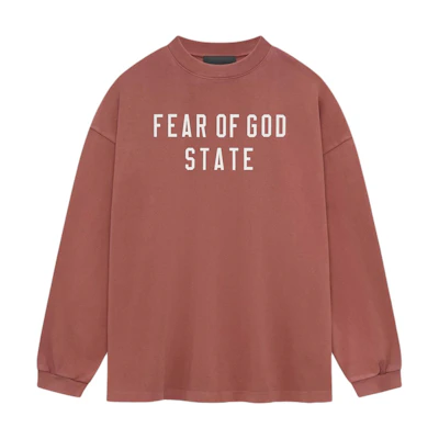 FOG FALL24 Homecoming Heavy Longsleeve Crewneck Sweatshirt Crimson Red 125BT242016F