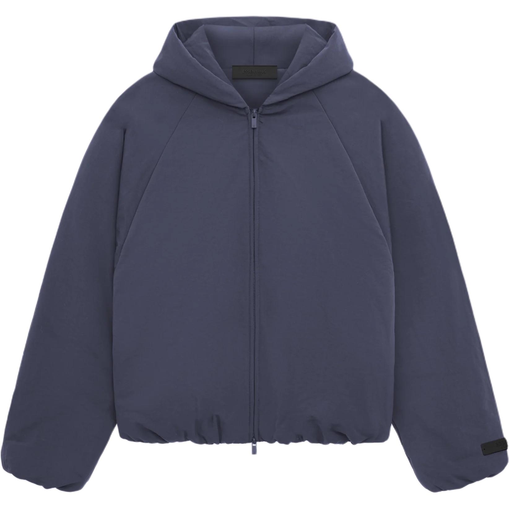 FOG FALL24 Military Nylon Hooded Bomber Jacket Marine Blue Menswear 202HO244814F