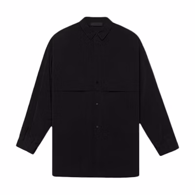 FOG Fall24 Military Nylon Overshirt Obsidian Black Heavy Jacket Mens 186BT244320F