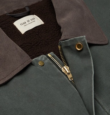 Fear of God Faux Shearling Lined Canvas Deck Coat Seaweed Order Fear of God Faux Shearling Lined Canvas Deck Coat Seaweed
