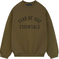 Fear of God Fleece Crewneck Sweatshirt Olive Green 192BT246264F Fear of God Fleece Crewneck Sweatshirt Olive Green 192BT246264F