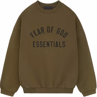 Fear of God Fleece Crewneck Sweatshirt Olive Green 192BT246264F Buy Fear of God Fleece Crewneck Sweatshirt Olive Green 192BT246264F