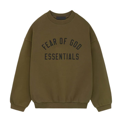 FOG Fleece Crewneck Sweatshirt Olive Green 192BT246264F