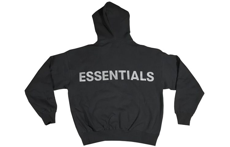 FOG FW19 3M Logo Pullover Hoodie Black Reflective Unisex Heavyweight Hoodie FOG-FW19-10
