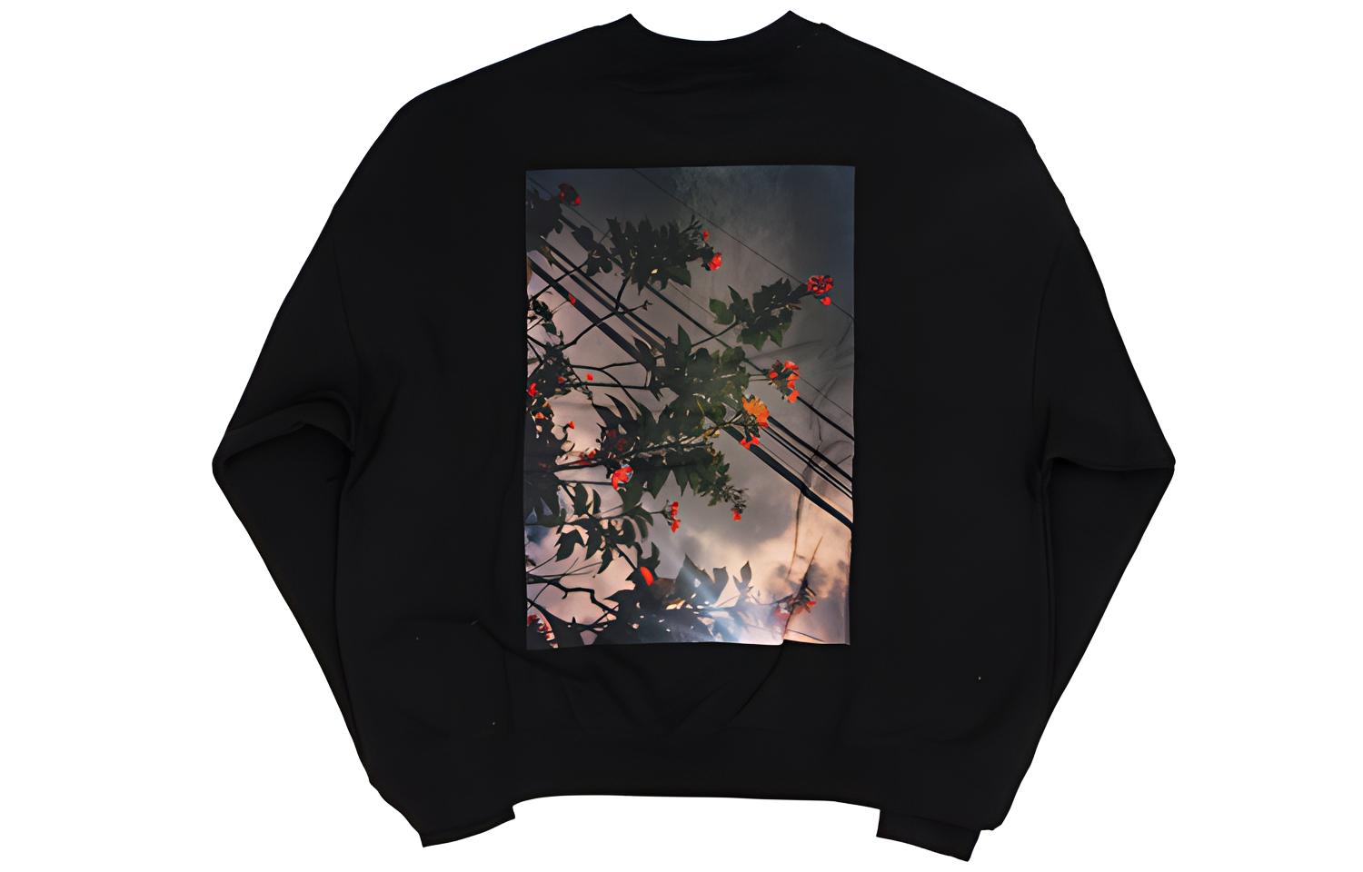 FOG FW19 Boxy Crew Sweat Black Cherry Blossom Print Heavyweight Unisex FOG-FW19-82