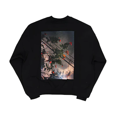 FOG FW19 Boxy Crew Sweat Black Cherry Blossom Print Heavyweight Unisex FOG-FW19-82