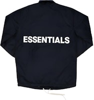 Fear of God FW19 Coach Jacket Black Logo Button-Up Windbreaker for Men FOG-FW19-110 Fear of God FW19 Coach Jacket Black Logo Button-Up Windbreaker for Men FOG-FW19-110