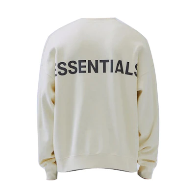 FOG FW19 Crew Neck Sweatshirt Cream Back Letter Logo Pullover Unisex White 192250500088569