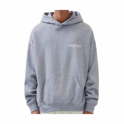 FOG FW19 Gray Pullover Hoodie with Chest Logo - Heavyweight Fleece Men’s 192250500051004