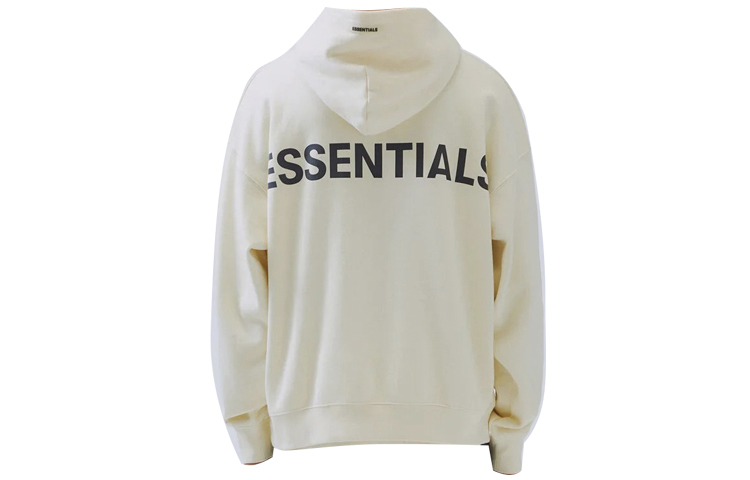 FOG FW19 Pullover Hoodie Back Letter Logo Heavyweight Unisex Cream 192250500093569