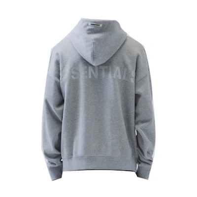 FOG FW19 Pullover Hoodie Back Letter Logo Light Gray Unisex Fleece 192250500094004