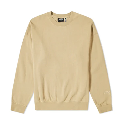 FOG FW19 Reflective Lettering Crewneck Sweatshirt Khaki Unisex Heavyweight FOG-FW19-32