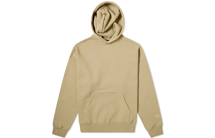 FOG FW19 Reflective Logo Pullover Hoodie Twill Khaki Unisex Heavyweight FOG-FW19-28