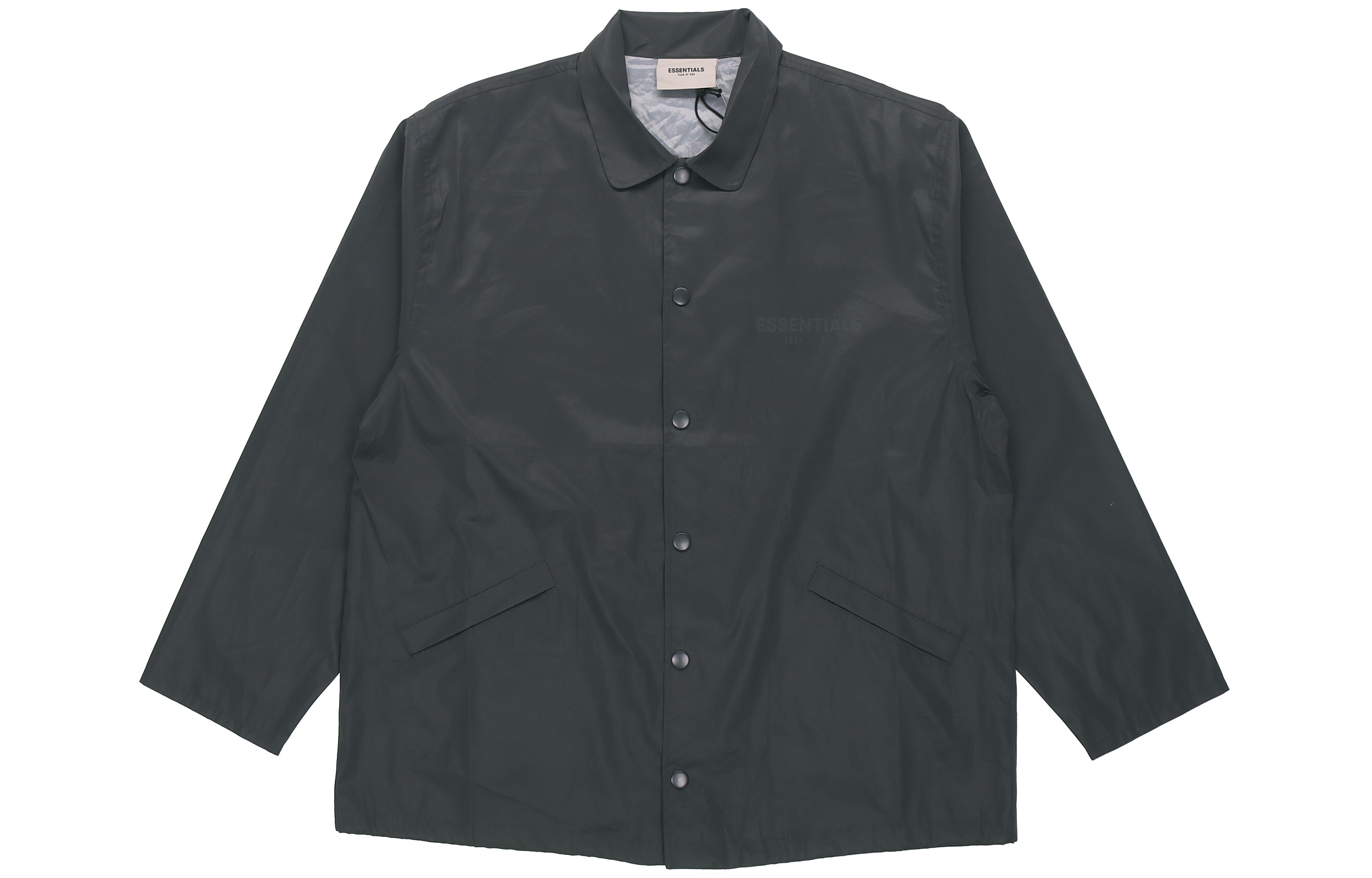 Fear of God FW20 Black Logo Coach Jacket Heavyweight Windbreaker Outerwear 202250500031886
