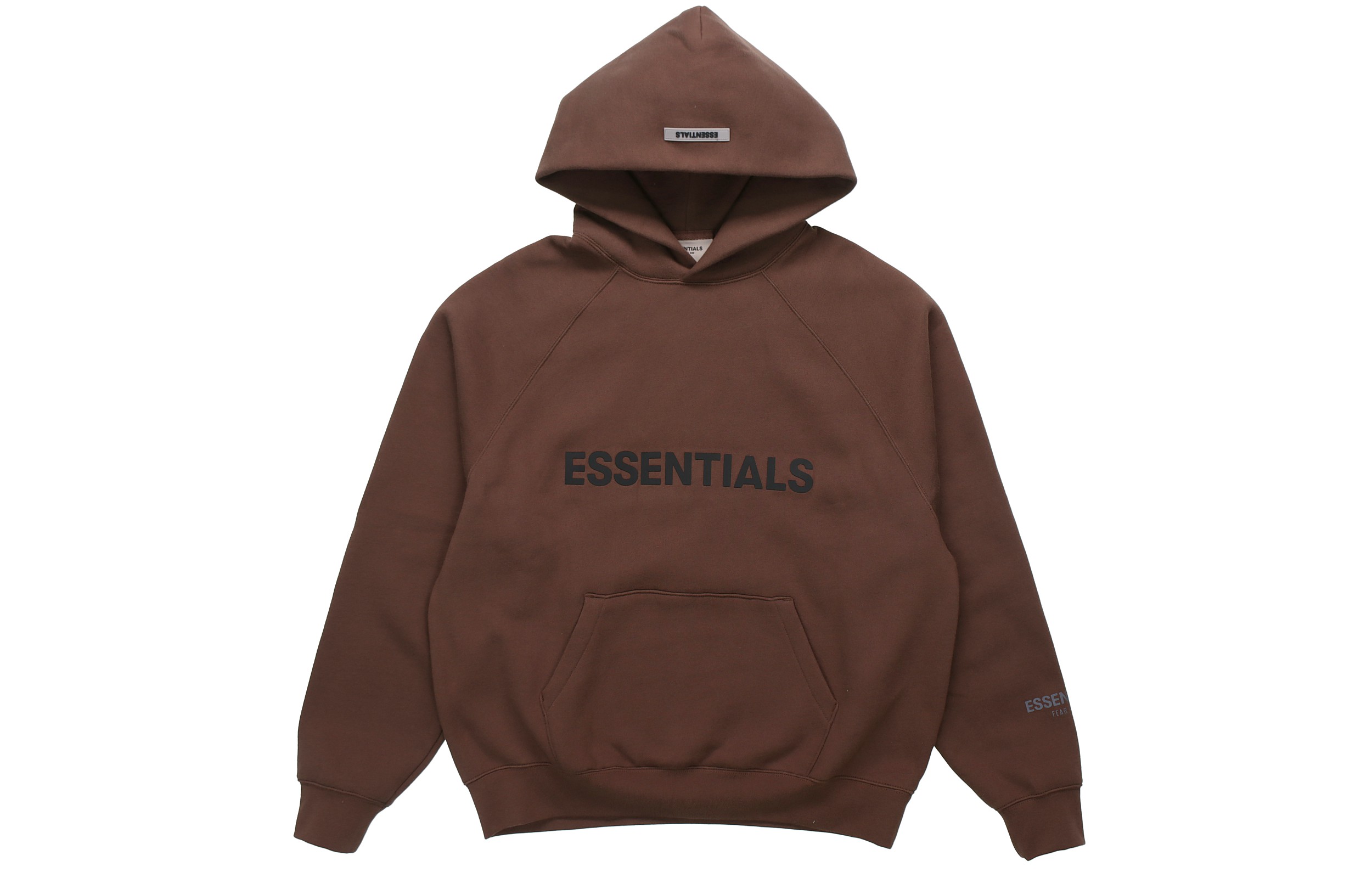 FOG FW20 Brown Pullover Hoodie with Logo and Hat Unisex FOG-FW20-164