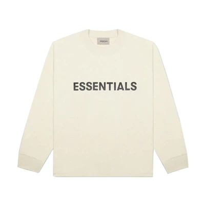 FOG FW20 Cream Boxy Long Sleeve T-Shirt Unisex Pullover Crewneck FOG-FW20-342