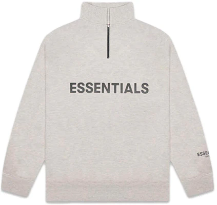 Fear of God FW20 Half Zip Pullover Heather Oat Heavyweight Unisex Sweatshirt 192250500229260 Buy Fear of God FW20 Half Zip Pullover Heather Oat Heavyweight Unisex Sweatshirt 192250500229260