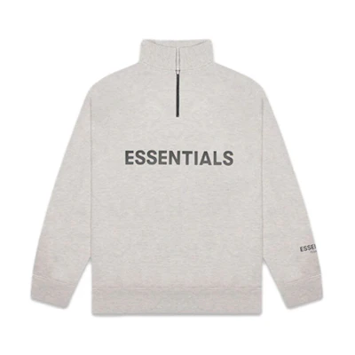 FOG FW20 Half Zip Pullover Heather Oat Heavyweight Unisex Sweatshirt 192250500229260