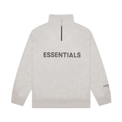 FOG FW20 Half Zip Pullover Oatmeal Heavyweight Sweatshirt Unisex 192250500233260