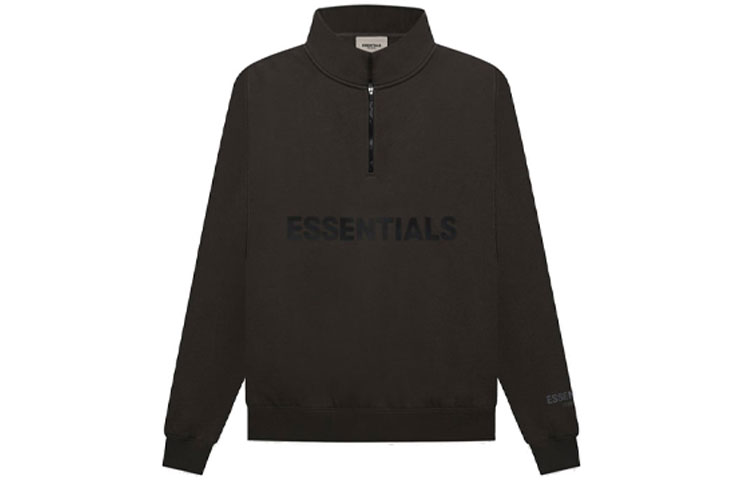 FOG FW20 Half Zip Pullover Sweater Weathered Black Unisex Heavyweight Hoodie FOG-FW20-239