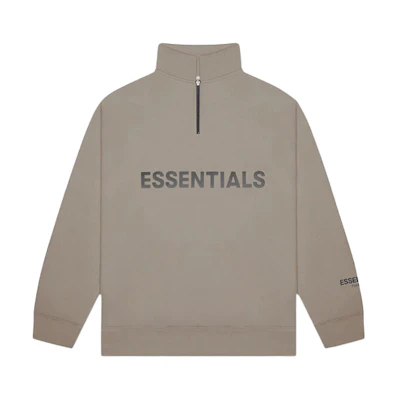 FOG FW20 Half Zip Taupe Sweatshirt Unisex Pullover - Grayish Brown FOG-FW20-209