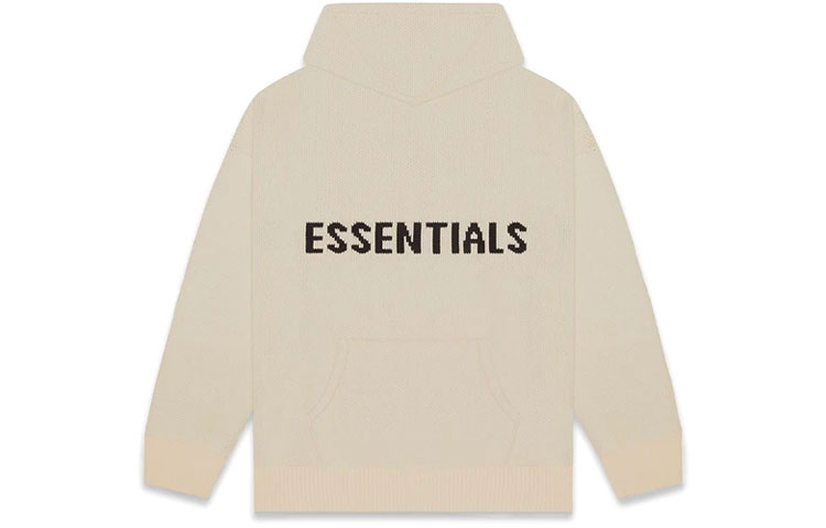 FOG FW20 Knit Hoodie Khaki Letter Logo Heavyweight Unisex Sweatshirt FOG-FW20-335