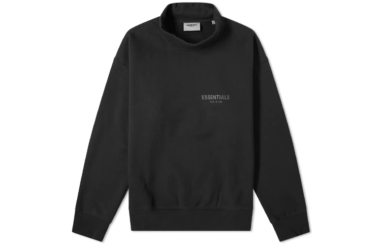 FOG FW20 Mock Neck Black Sweatshirt Unisex Winter Pullover FOG-FW20-345