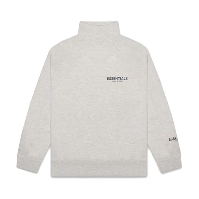 FOG FW20 Mock Neck Sweatshirt Heather Oatmeal Unisex Pullover 192250500230260