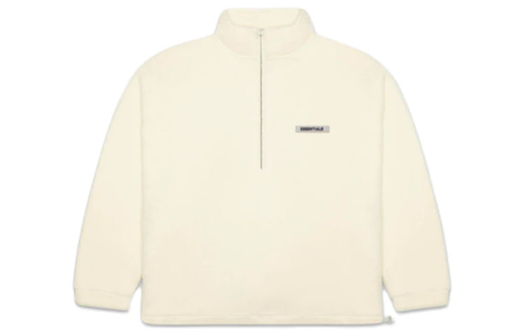 FOG FW20 Polar Fleece Half-Zip Sweater Buttercream Unisex Heavyweight Pullover FOG-FW20-219