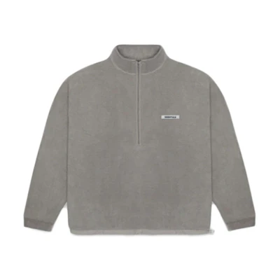 FOG FW20 Polar Fleece Half-Zip Sweater Grey Flannel Unisex High Collar FOG-FW20-224
