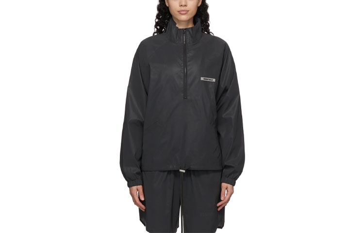 FOG FW20 Reflective Half Zip Track Jacket Black - Unisex Athletic Jacket FOG-FW20-215