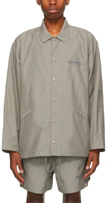 Fear of God FW20 纪念款泥褐色教练夹克 - 男士灰棕色徽标风衣 FOG-FW21-082 Buy Fear of God FW20 纪念款泥褐色教练夹克 - 男士灰棕色徽标风衣 FOG-FW21-082