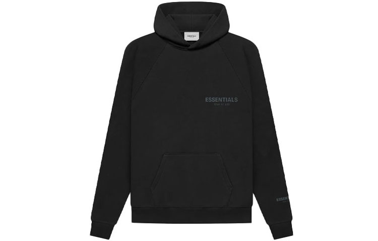 FOG FW21 Black Heavyweight Logo Hoodie Unisex Winter Pullover FOG-FW21-156