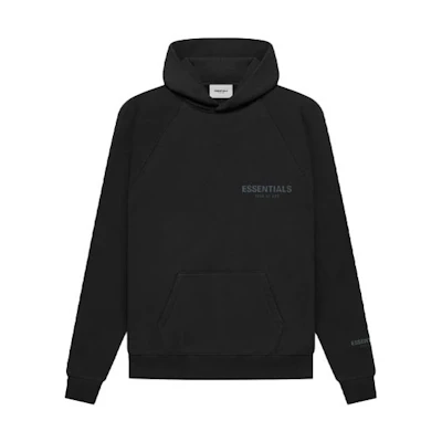 FOG FW21 Black Heavyweight Logo Hoodie Unisex Winter Pullover FOG-FW21-156